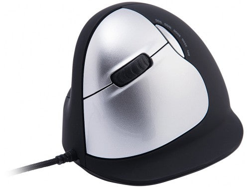 R-Go Tools Ergonomic mouse R-Go HE Break with break software, large (hand size ≥ 185 mm), left-handed, Wired, black