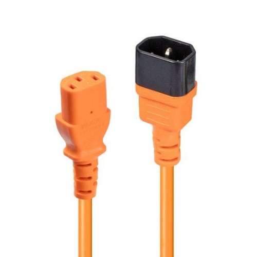 Lindy 0.5m IEC Extension Cable, Orange