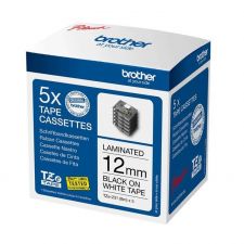 Brother TZE-231M5 DirectLabel black on white Laminat 12mm x 8m Pack=5 for Brother P-Touch TZ 3.5-18mm/6-12mm/6-18mm/6-24mm/6-36mm