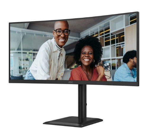 AOC E4 CU34E4CV computer monitor 86.4 cm (34") 3440 x 1440 pixels UltraWide Quad HD LCD Black