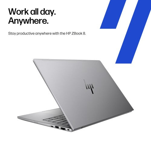 HP ZBook 8 G1ak Wolf Pro Security Edition Copilot+ PC AMD Ryzen AI 7 PRO PRO 350 Mobile workstation 35.6 cm (14") Touchscreen WUXGA 32 GB DDR5-SDRAM 1 TB SSD Wi-Fi 7 (802.11be) Windows 11 Pro AI Workstation, AI PC Silver