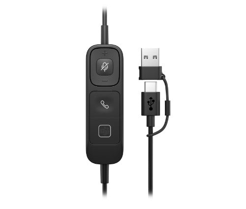 HP Poly Mission 615 Monaural USB Wired Headset (Bulk)