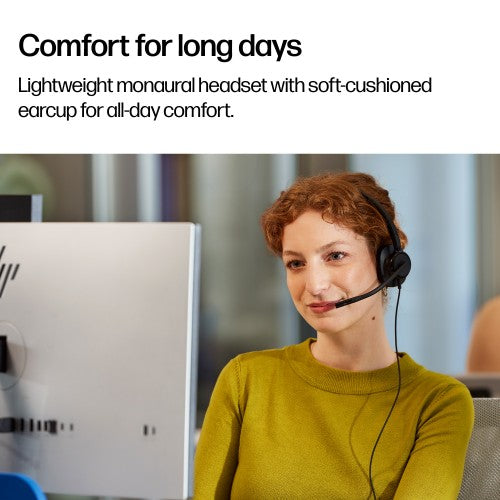 HP Poly Mission 415 Monaural USB Wired Headset Classic (Bulk)