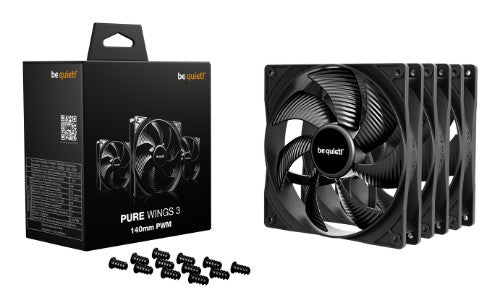 be quiet! Pure Wings 3 140mm | PWM Triple Pack Computer case Fan 14 cm Black 3 pc(s)