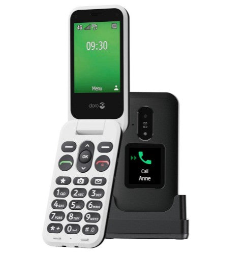 Doro Leva E30 7.11 cm (2.8") 142.7 g Black, White Feature phone
