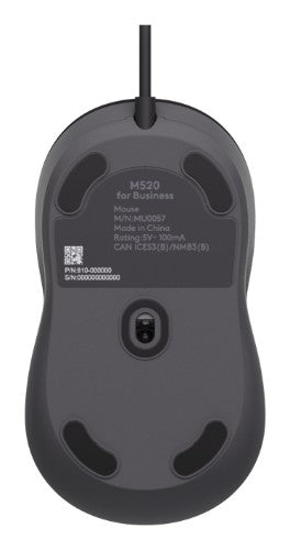 Logitech Signature Wired M520 for Business mouse Office Ambidextrous USB Type-C Optical 4000 DPI