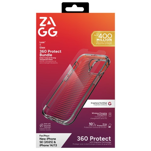 ZAGG Luxe + Glass 360 Bundle iPhone 16e/14/13 Clear