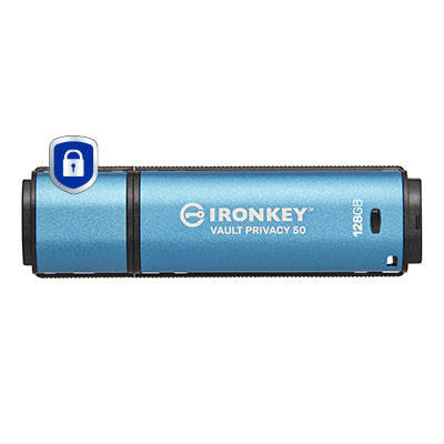 Kingston Technology IronKey 128GB Vault Privacy 50 AES-256 Encrypted, FIPS 197