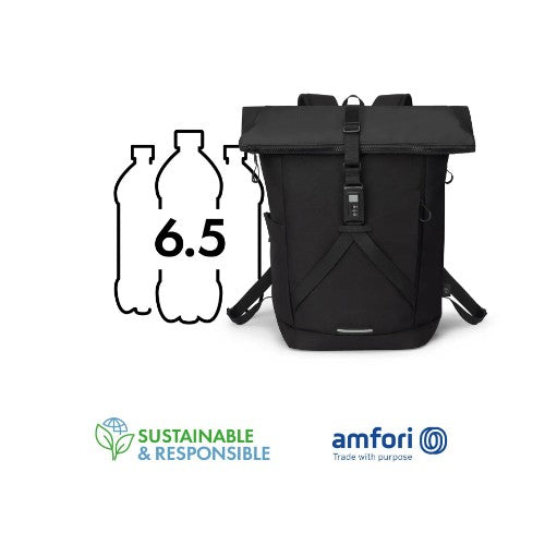 DICOTA D32175-RPET backpack Roll top backpack Black Polyester