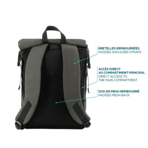 Mobilis 070007 laptop case 40.6 cm (16") Backpack Black, Grey
