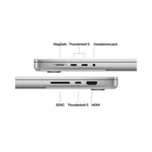 Apple MacBook Pro 16-inch : M4 Pro chip with 14‑core CPU and 20‑core GPU, 24GB, 512GB SSD - Silver