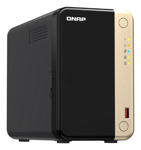 QNAP TS-264 NAS Tower Intel® Celeron® N5095 8 GB 0 TB QNAP QTS Black, Gold