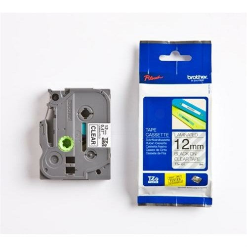 Brother TZE-131S DirectLabel black on Transparent Laminat 12mm x 4m for Brother P-Touch TZ 3.5-18mm/6-12mm/6-18mm/6-24mm/6-36mm