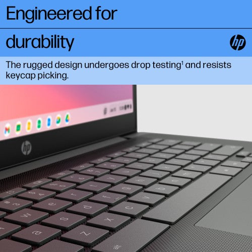 HP Chromebook Fortis G1i Intel® N N250 35.6 cm (14") HD 8 GB LPDDR5x-SDRAM 128 GB UFS Wi-Fi 6E (802.11ax) ChromeOS Black