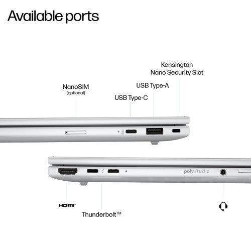 HP EliteBook 8 G1i Next Gen AI PC Copilot+ PC Intel Core Ultra 7 266V Laptop 35.6 cm (14") WUXGA 16 GB LPDDR5x-SDRAM 512 GB SSD Wi-Fi 7 (802.11be) Windows 11 Pro Silver