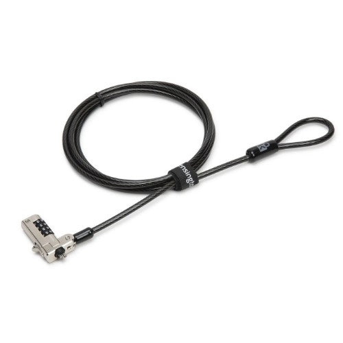 Kensington Slim N17 Combination Laptop Lock for Wedge-Shaped Slots