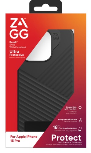 ZAGG Cases Denali Snap KS Apple iPhone 15 Pro Black EN/FR