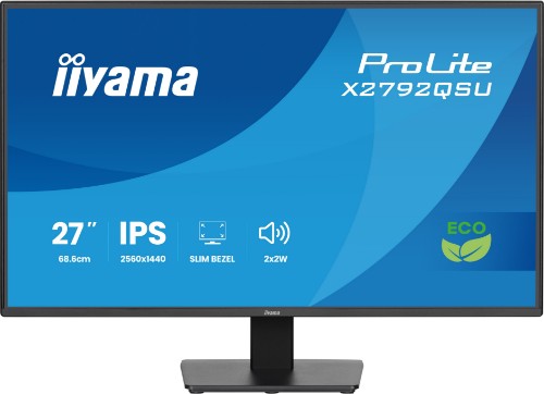 iiyama ProLite X2792QSU-B1 computer monitor 68.6 cm (27") 2560 x 1440 pixels Quad HD LED Black