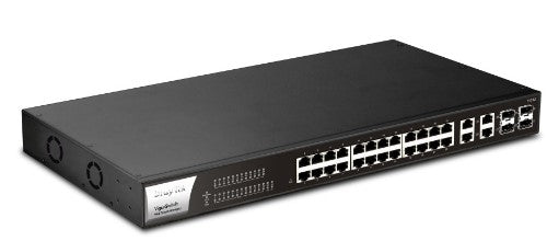 Draytek P1282 Managed Gigabit Ethernet (10/100/1000) Power over Ethernet (PoE) 1U Black