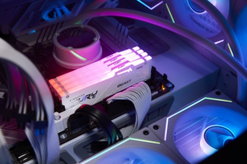 Kingston Technology FURY Beast 128GB 5600MT/s DDR5 CL40 DIMM (Kit of 4) White RGB XMP