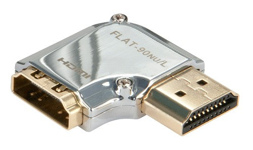 Lindy CROMO HDMI Male to HDMI Female 90 Degree Right Angle Adapter - Left