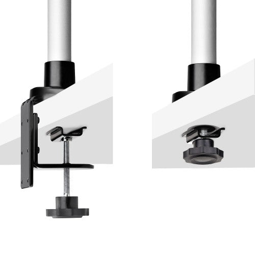 StarTech.com Monitor Desk Mount For 27in 16:9 or 30in 21:9 Ultrawide Screens, VESA 75x75/100x100, Tool-Less Arm Adjustments, C-Clamp/Grommet, Spring-Assisted Arm