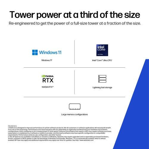 HP Z2 SFF G1i Wolf Pro Security Edition Intel Core Ultra 9 285K 128 GB DDR5-SDRAM 2 TB SSD Windows 11 Pro Workstation AI Workstation, AI PC Black
