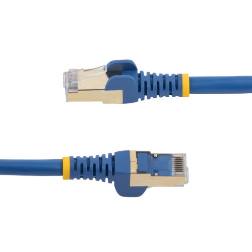StarTech.com 3m CAT6a Ethernet Cable - 10 Gigabit Shielded Snagless RJ45 100W PoE Patch Cord - 10GbE STP Network Cable w/Strain Relief - Blue Individually Tested/Wiring is UL Certified/TIA