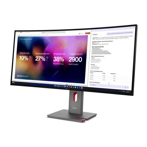 Lenovo ThinkVision P40WD-40 computer monitor 100.8 cm (39.7") 5120 x 2160 pixels LCD Black
