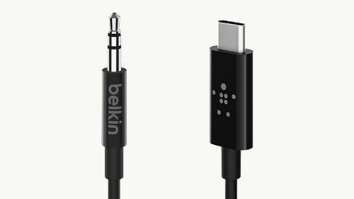 Belkin F7U079BT06-BLK audio cable 1.8 m 3.5mm USB Type-C Black