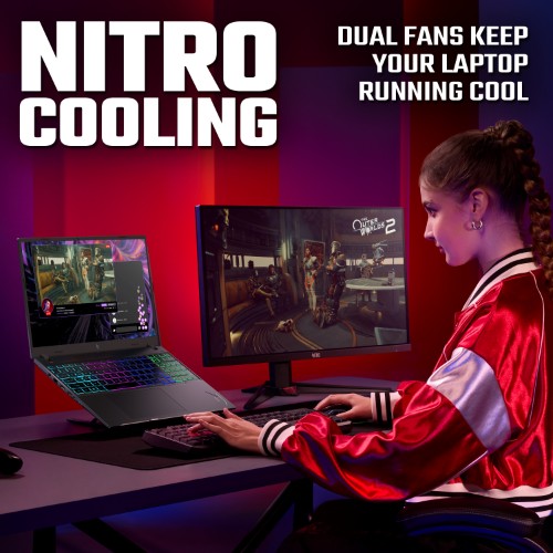 Acer Nitro V 16 V16 (ANV16-I31) gaming laptop - Intel Core 7 240H, NVIDIA RTX 5060, 16" 120Hz WUXGA (1920x1200), 16GB DDR5, 512GB SSD