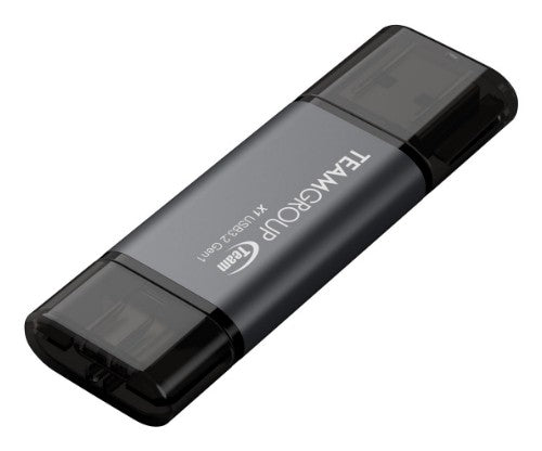 Team Group X1 USB 3.2 Gen1 USB flash drive 64 GB USB Type-A / USB Type-C 3.2 Gen 1 (3.1 Gen 1) Black, Grey
