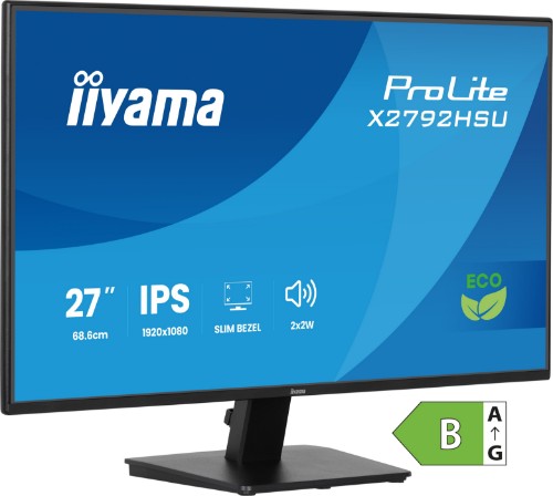 iiyama ProLite X2792HSU-B1 computer monitor 68.6 cm (27") 1920 x 1080 pixels Full HD LED Black