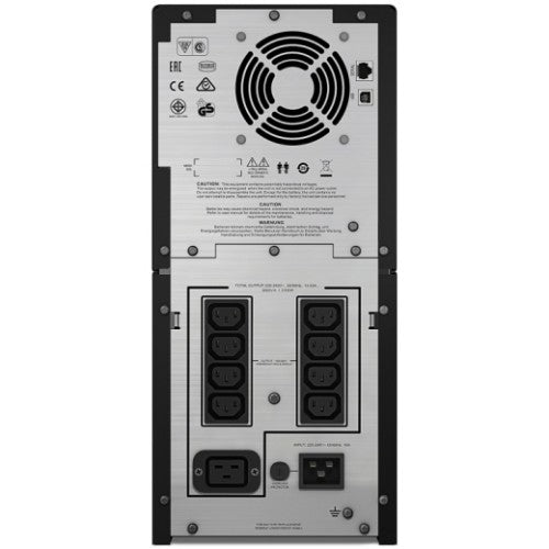 APC Smart-UPS C, Line Interactive, 3kVA, Tower, 230V, 8x IEC C13+1x IEC C19 outlets, USB and Serial communication, AVR, Graphic LCD