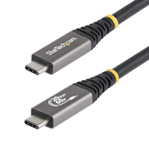 StarTech.com 3m (10ft) USB4 Cable, 20Gbps, USB-IF Certified USB-C Cable, 60W PD, 4K 120Hz DP 2.1, TPE Jacket, Black USB-C Cord