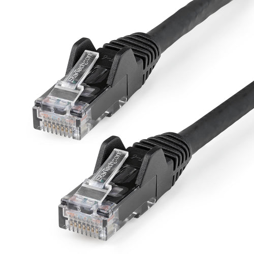 StarTech.com 7m CAT6 Ethernet Cable - LSZH (Low Smoke Zero Halogen) - 10 Gigabit 250Mhz 100W PoE RJ45 10GbE UTP Network Patch Cord Snagless with Strain Relief - Black, CAT 6, ETL Verified, 24AWG