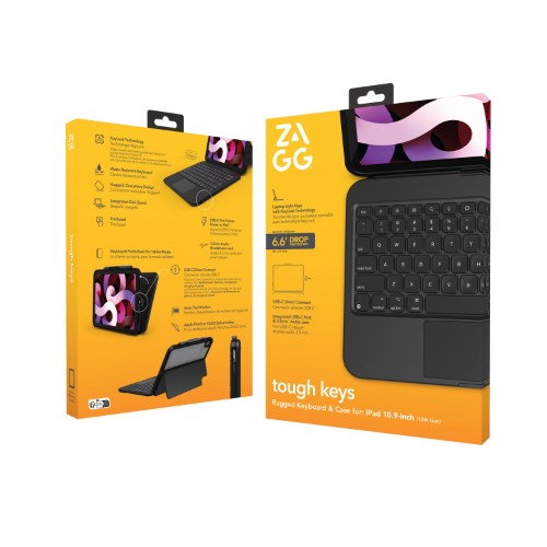 ZAGG Tough Keys-Apple-iPad 10th Gen/A16-Black-UK(B2B Brown Box)