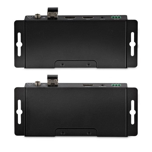 StarTech.com 4K HDMI over Fiber Extender Kit, 4K 60Hz up to 3300ft/1km (Single Mode) or 1000ft/300m (Multimode) LC Fiber Optic, HDR, HDCP, 3.5mm Audio/RS232/IR Extender, Transmitter and Receiver Kit