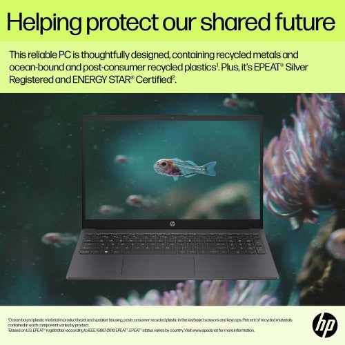 HP 15-fd0053na Intel® Core™ i7 i7-1355U Laptop 39.6 cm (15.6") Full HD 16 GB DDR4-SDRAM 512 GB SSD Wi-Fi 6 (802.11ax) Windows 11 Home Silver