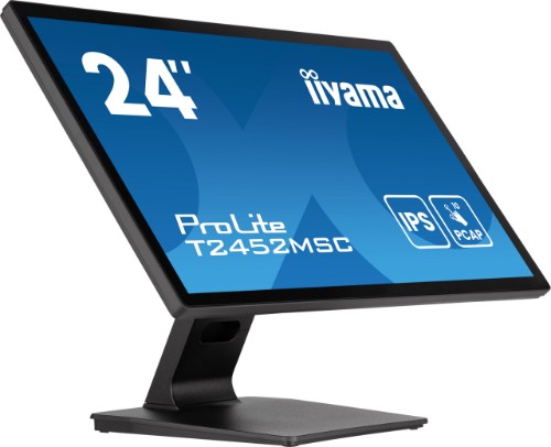 iiyama ProLite T2452MSC-B1AG computer monitor 60.5 cm (23.8") 1920 x 1080 pixels Full HD LED Touchscreen Black