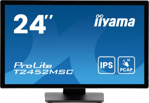 iiyama ProLite T2452MSC-B1AG computer monitor 60.5 cm (23.8") 1920 x 1080 pixels Full HD LED Touchscreen Black