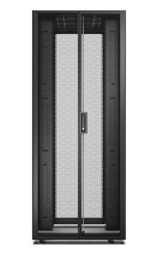APC Easy Rack, 42U, Black, With Roof, Castors, Feet, 4 Brackets, and Side Panels, No Bottom, 1991H x 800W x 1000D mm