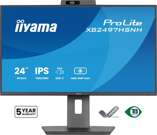 iiyama ProLite XB2497HSNH-B1 24IN IPS LCD 4MS 1920X1080 350CD/M2 HDMI/DP/USB 2 computer monitor 60.5 cm (23.8") 1920 x 1080 pixels Full HD Black