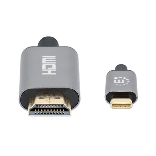 Manhattan USB-C to HDMI Cable, 4K@60Hz, 2m, Black, Male to Male, Three Year Warranty, Equivalent to CDP2HD2MBNL