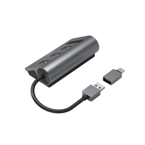 Hama 00200140 laptop dock/port replicator USB 3.2 Gen 1 (3.1 Gen 1) Type-A Anthracite, Black