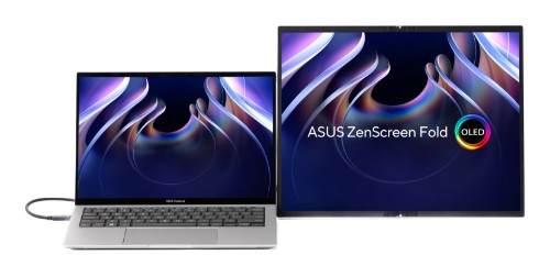 ASUS ZenScreen Fold OLED MQ17QH computer monitor 43.9 cm (17.3") 2560 x 1920 pixels Quad HD Silver