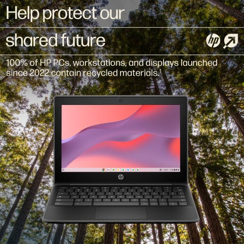 HP Fortis Flip G1i Chromebook Intel® N N150 29.5 cm (11.6") Touchscreen HD 4 GB LPDDR5-SDRAM 32 GB eMMC Wi-Fi 6E (802.11ax) ChromeOS Black