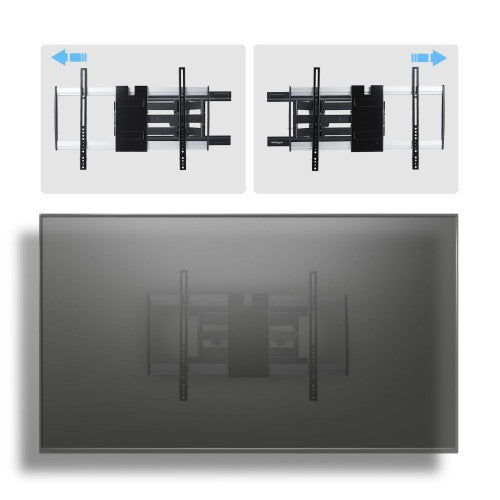 StarTech.com Ultra-Slim Articulating TV Wall Mount for up to 65-inch and 99lb/45kg Flat Screens, VESA 600x400, TAA-Compliant Low-Profile Bracket