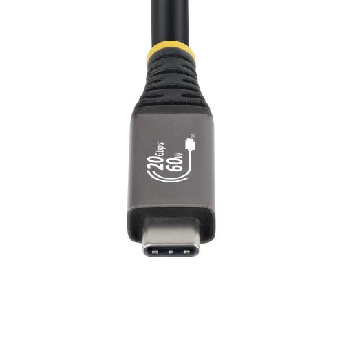 StarTech.com 3m (10ft) USB4 Cable, 20Gbps, USB-IF Certified USB-C Cable, 60W PD, 4K 120Hz DP 2.1, TPE Jacket, Black USB-C Cord