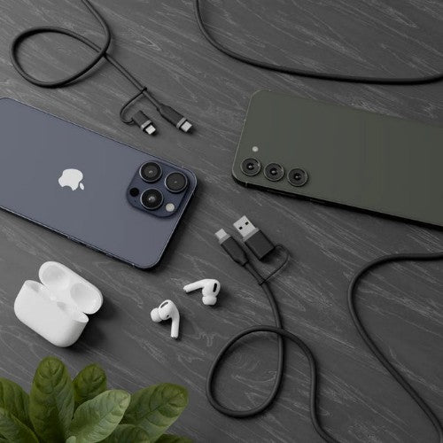 ALOGIC 4-in-1 100W Silicone Flexible Universal Charging Cable 1.5m | USB-C, USB-A and Lightning